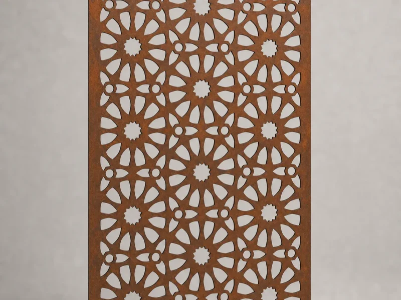 Express Alu Pro Laser Cut Screen 65 - Alhambra - Corten Steel